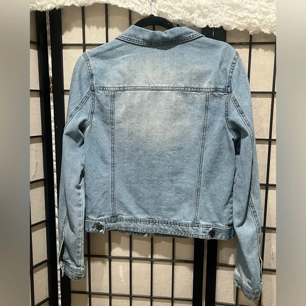 Highway Blue Jeans jacket, DISTRESSED WOMEN SIZE L